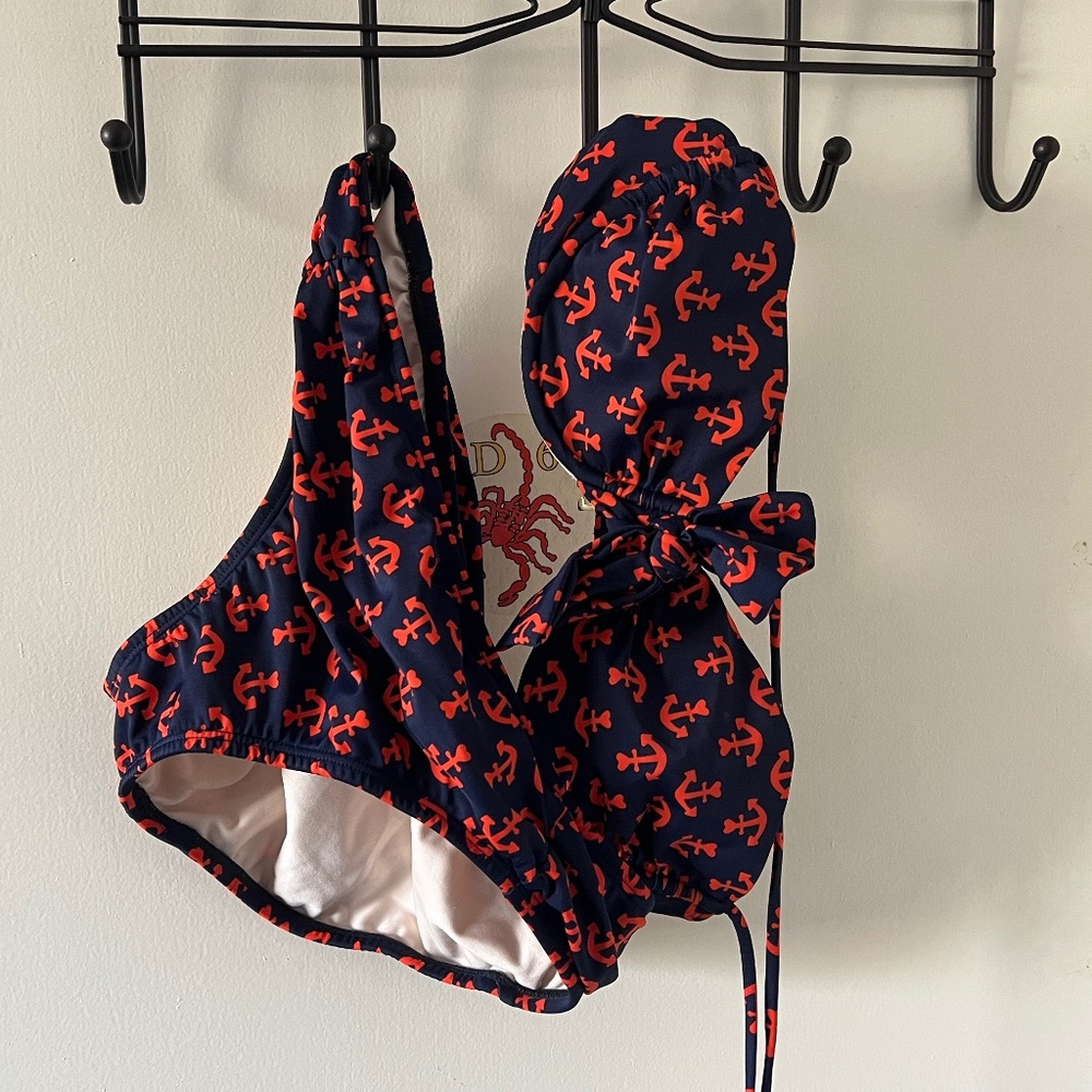 Shoshanna Bikini nautical anchor navy